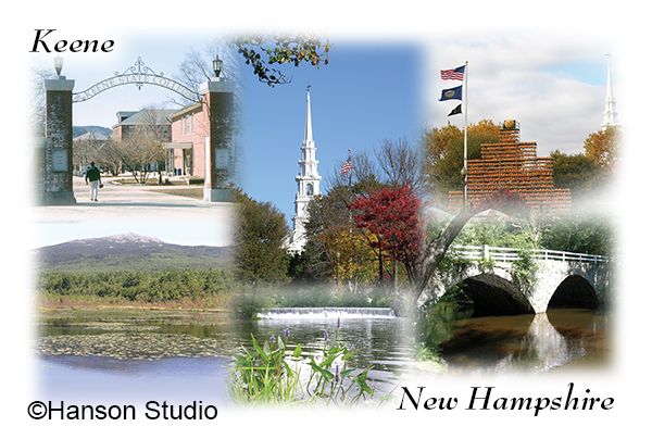 Keene, NH - Collage #2 Square Format